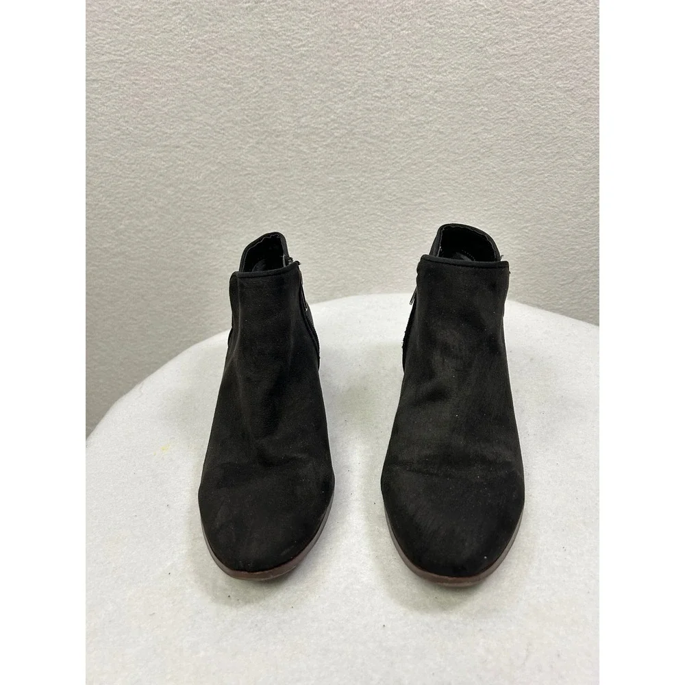 Circus‎ by Sam Edelman Ankle Boots Women Black Faux Suede Low Block Heel Booties